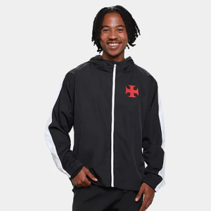 Achamos: Jaqueta Corta-Vento Vasco c Capuz Masculina por R$ 196,64
