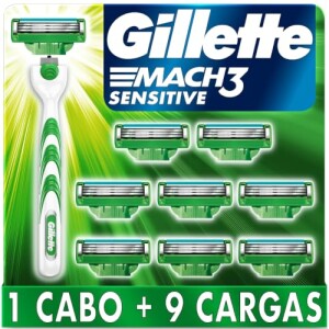 Achamos: Gillette Aparelho De Barbear Mach3 Sensitive + 9 Cargas por R$ 69,90