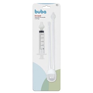 Kit Aspirador Nasal De Sucção e Seringa Buba com 59% de desconto