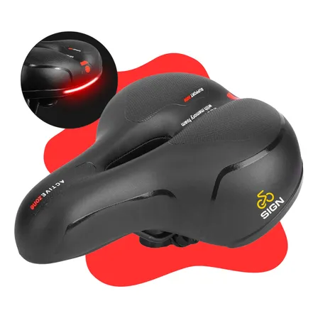 Banco Bike Selim Grande Para Bicicleta Super Comfort Molas Vazado Gel Tech Com Refletor Spinning ...