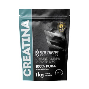 Creatina Suplemento Monohidratada em Pó 100% Pura Importada - Soldiers Nutrition por R$ 33,90