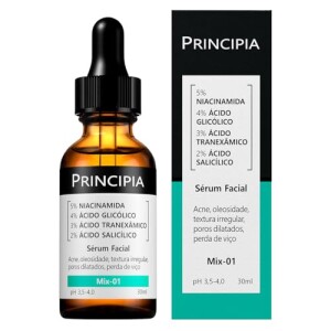 Sérum 5% Niacinamida + 4% Glicólico + 3% Tranexâmico + 2% Salicílico Mix-01 - Anti-acne com 30ml ...