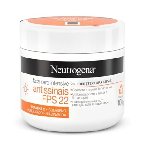 Neutrogena Hidratante Facial Antissinais FPS 22 100g em promoção na Amazon