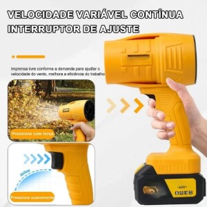 Soprador Com Lâminas de Turbina Para Fluxo de Ar Remove Poeira Sujeira Motor Potente de 2000W Sem...