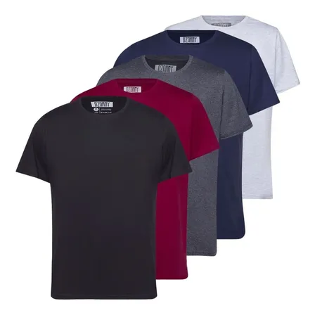 Achamos: Kit 5 Camiseta Masculina 100% Algodão Basica Treino Esporte por R$ 78,00