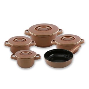 Ceraflame Conjunto Panelas De Cerâmica Duo+ Smart 5 Peças Cobre: de R$ 1.097,13 por R$ 825,74