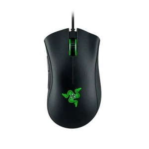Mouse Gamer Razer Deathadder Essential LED Verde 6400 DPI 5 Botões Preto - RZ0103850100R3M1 com 5...