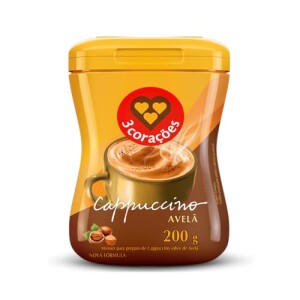 Achamos: 3 Corações Cappuccino Sabor Avelã, 200g, Pó por R$ 14,99