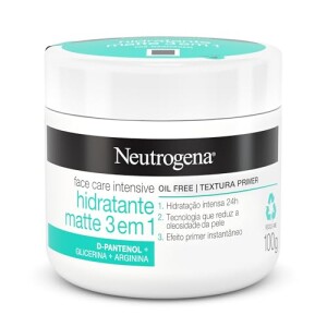 Neutrogena Hidratante Facial Matte 3 em 1 Face Care Intensive, 100g com 57% de desconto