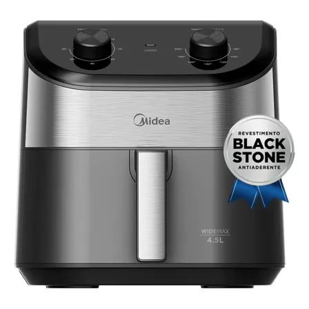 Fritadeira Air Fryer 4,5l Widemax Com Interior De Alumínio 1500w Midea em promoção na Mercado Livre