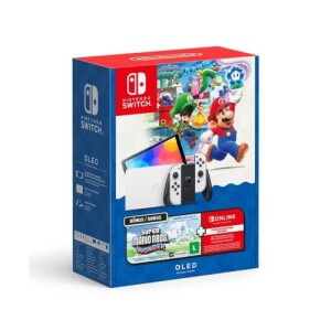 Nintendo Switch OLED + Mario Wonder + 3 Meses Online por R$ 2.032,00