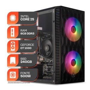 Pc Gamer Forge, Intel Core i5, Gt 1030 2Gb, 8Gb De Ram, Ssd 240Gb, Fonte 500w — 42% OFF