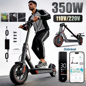 Patinete Elétrico 350W, Bateria Longa, 150kg com 47% de desconto