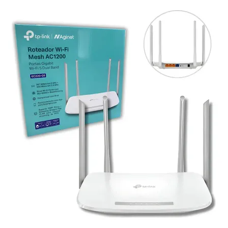 Achamos: Roteador Tp-link Wireless Mesh Ac1200 Dual Band Ec220-g5 Branco 2.4Ghz e 5Ghz 4 Antenas ...