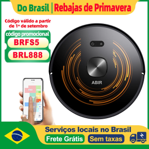 Robô aspirador de pó abir x9 lidar a laser sucção 6500pa limpeza uv mapa de vários andares área r...