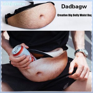 Engraçado Pop Dad Bod Money Belt Bag Homens Bolsas De Viagem Cor De Carne Criativo Fanny Pack Cer...
