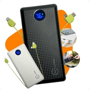 Achamos: Carregador Portátil Turbo 20000mah Power Bank Universal por R$ 56,34