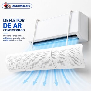 Defletor De Ar Condicionado Ajustável Universal Direcionador de Vento Split Anti Vento Direto Pro...