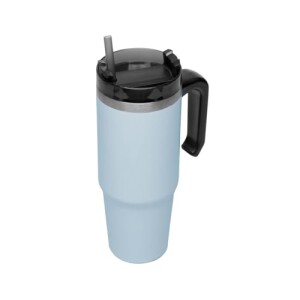 Wolff - Caneca Térmica Parede Dupla Slimterm Com Base Ergonômica E Canudo Azul 890ml: de R$ 77,10...