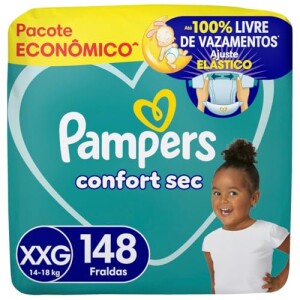 Fralda Pampers Confort Sec XXG 148 Unidades em promoção na Amazon