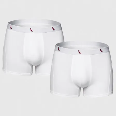 Achamos: Kit Cuecas Boxer Reserva Masculino Red Bird Branco Liso M por R$ 169,00