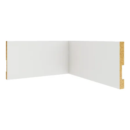 Kit 10 Rodapé 5cm Laminado Resistente Sala 18 Metro Mdf Liso em promoção na Mercado Livre