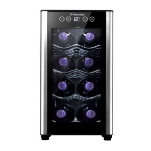Adega de Vinho Climatizada Electrolux 8 garrafas Uma Porta Acabamento em Alumínio (ACB08) por R$ ...