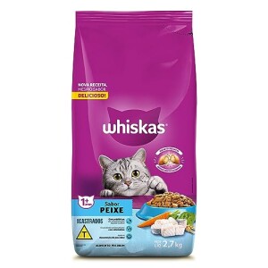 WHISKAS Ração Peixe Gatos Adultos Castrados 2,7 kg em promoção na Amazon