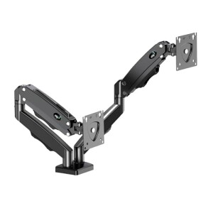 Elg, F160n, Suporte Articulado De Mesa Com Pistão A Gás E Ajuste De Altura, 2 Monitores De 17” A ...