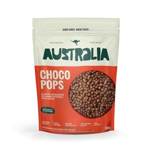 ChocoPops Australia Chocolate, Sem Açúcar, Sem Glúten, Vegano, 200g: de R$ 32,90 por R$ 25,17