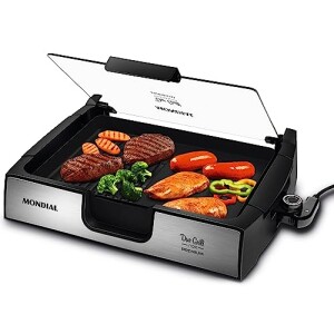 Chapa Due Grill Premium Mondial 1270W 220V com 65% de desconto