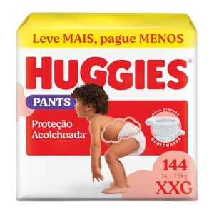 Achamos: Huggies Fralda Pants Proteção Acolchoada XXG 144 Unidades por R$ 179,00