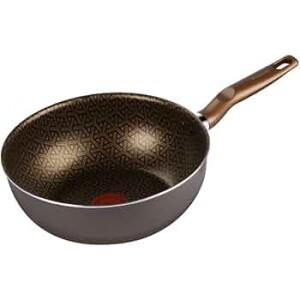 Frigideira Wok Rochedo Expert Chocolate 24cm com Antiaderente Resist 5X reforçado com Partículas ...