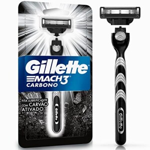 Gillette Mach3 Carbono Aparelho de Barbear com Carvão Ativado 1 Unidade com 36% de desconto