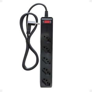 Filtro de linha com protetor contra surtos (DPS) - 127220 volts - 10 amperes - 5 tomadas - 3 pino...