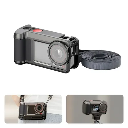 Kit SmallRig Street Grip para DJI Osmo Action 5 Pro/4/3, com alça de ombro e anel de proteção de ...