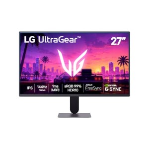 LG UltraGear Monitor Gamer 27" IPS 144Hz Nativo 1ms (MBR) Full HD (1920x1080) HDR10 NVIDIA G-SYNC...