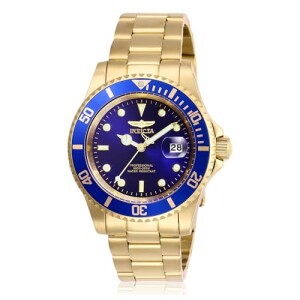 Achamos: Relógio Invicta Pro Diver com pulseira de aço inoxidável Douradoazul 26974 por R$ 270,82