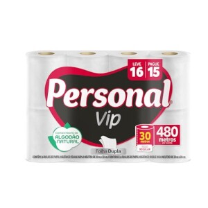 Achamos: Personal Papel Higiênico Vip Folha Dupla, 16 Unidades Branco (embalagem Pode Variar) por...