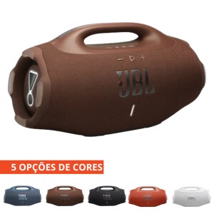 Achamos: Caixa de Som Boombox 4 Cor Laranja Marrom Preta Branca ou Azul Bluetooth À Prova D'água ...