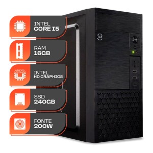 Computador Home Essential S, Intel Core I5, 16GB DE RAM, SSD 240GB: de R$ 1.131,76 por R$ 830,00