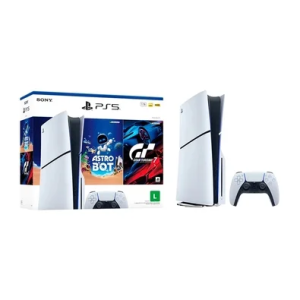 Console Sony PlayStation 5 Com Leitor de Discos SSD 1TB Controle Sem Fio DualSense + 2 Jogos por ...
