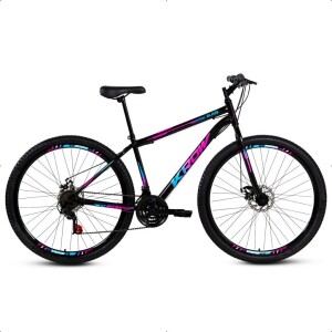 Bicicleta Aro 29 Aço Carbono Freios A Disco 21 Marchas Krow Bikes Para o dia a Dia Passeio com 38...