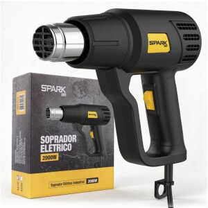 Soprador Térmico 2000W Até 600°C 110V-220V Ar Quente 2 Estágios Temperatura SparkBr Profissional ...