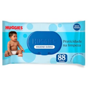 Lenço Umedecido Huggies Higiene Diária 88 unidades com 28% de desconto