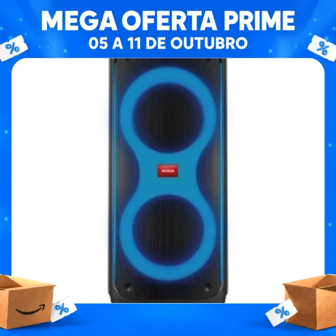 Caixa de Som Party Box Aiwa Bluetooth Luzes Multicores - AWS-PB-04 PARTY BOX AWS-PB-04 BIV em pro...