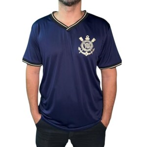 Camiseta Corinthians Coimbra gola V - Tam G por R$ 60,00