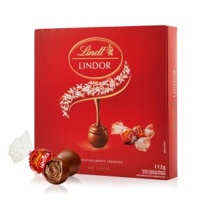 Caixa de Bombons Lindt Lindor ao Leite 112g com 63% de desconto