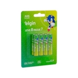 Achamos: Pilha Alcalina AAA Com 8 Unidades Elgin Palito por R$ 9,19