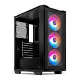 Gabinete Gamer Mancer Ward V2 Rainbow Mid-Tower Lateral De Vidro Com 3 Fans Preto MCR-WRDV2-BK em…